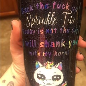 Unicorn tumbler with lid 20 oz